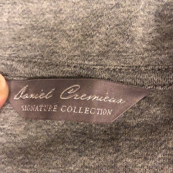 Daniel Cremieux  1/4 zip Signature Collection gray herringbone XXL 100% cotton - Picture 7 of 8